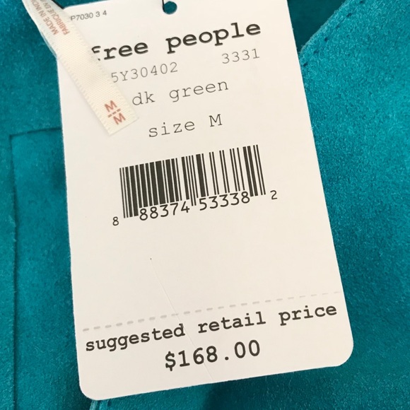 Free People Teal Retro Love Suede Mini Dress - Picture 8 of 8